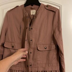 Harper Heritage Blush Pink Dress Shacket Jacket size med women’s full zip & snap